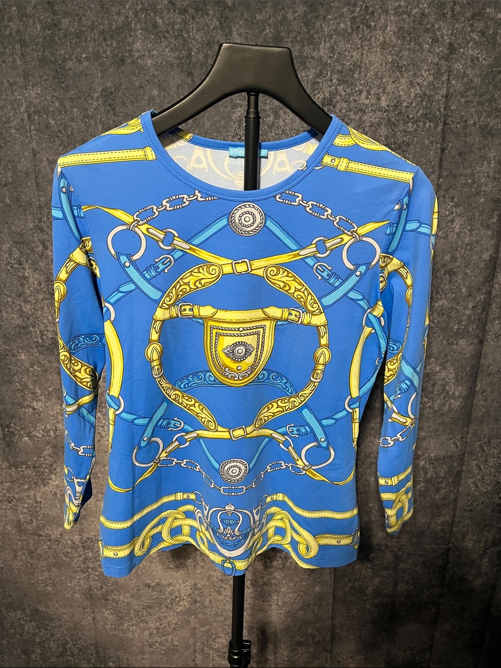 Blue & Yellow Graphic Long-Sleeve Tee